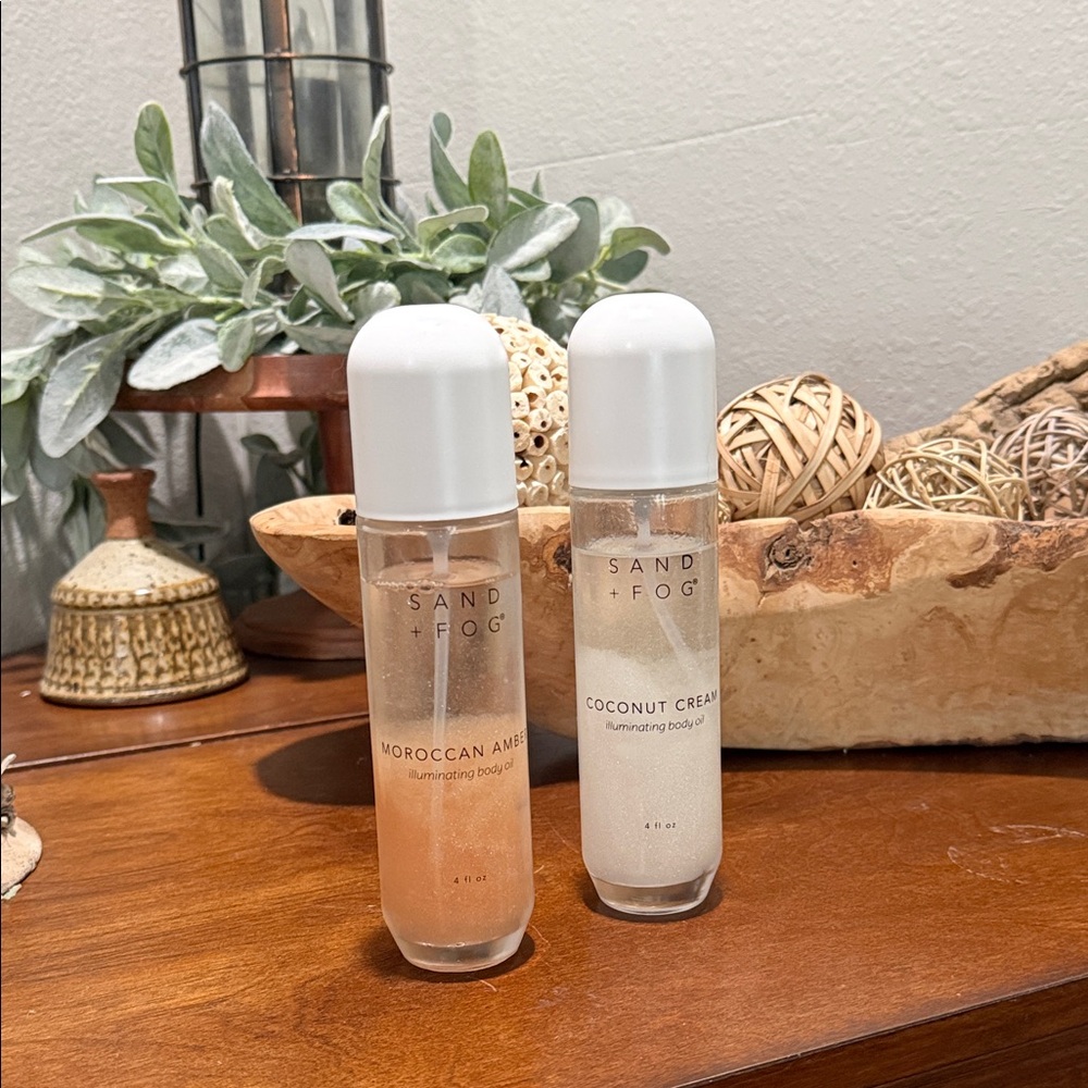 Sand + Fog Moroccan Amber and Coconut Cream Body Oil Duo